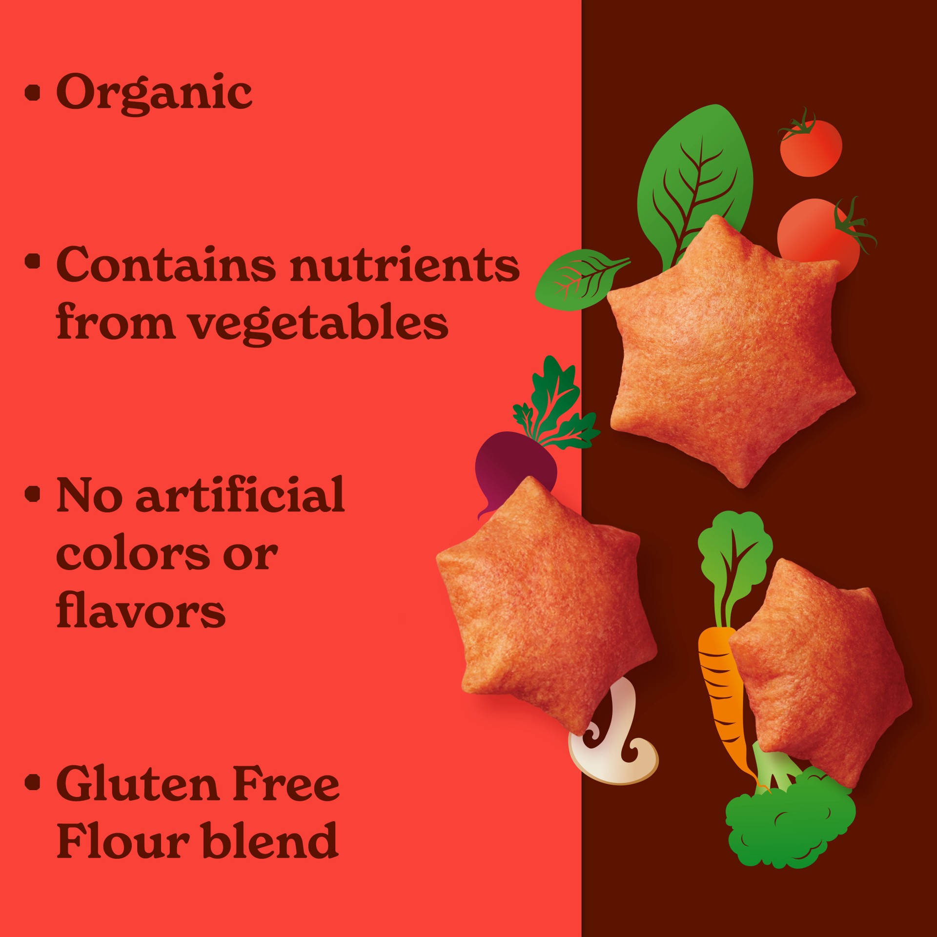 slide 8 of 9, MadeGood Pizza Star Puffed Crackers 4.26oz, 6 ct