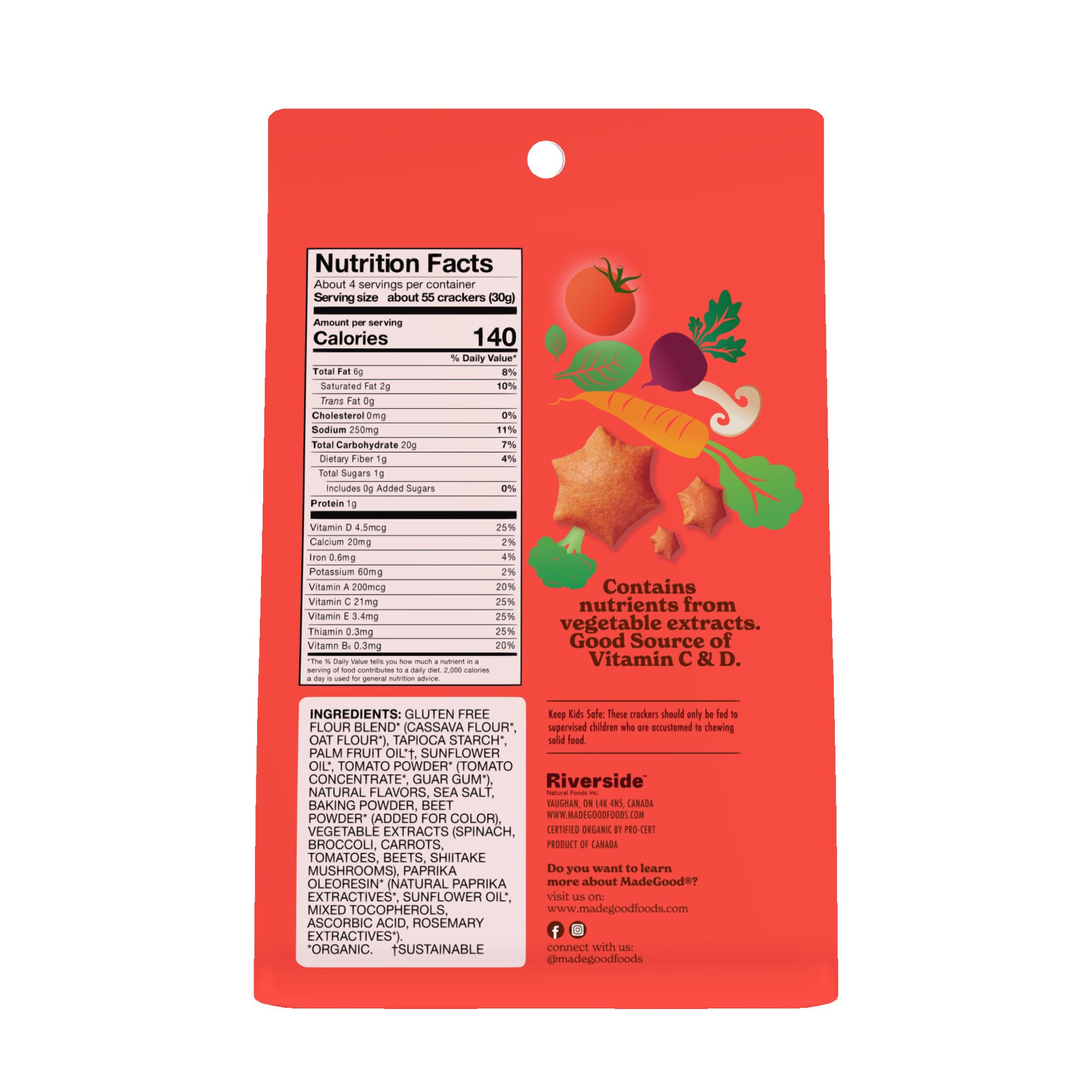 slide 4 of 9, MadeGood Pizza Star Puffed Crackers 4.26oz, 6 ct