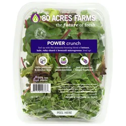 80 Acres Farms Power Crunch Salad Blend With Lettuce, Kale, Chard And Microgreens
