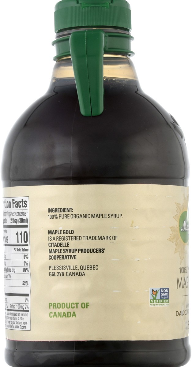 slide 2 of 13, Maple Gold Organic 100% Pure Maple Syrup 33.8 oz, 33.8 oz