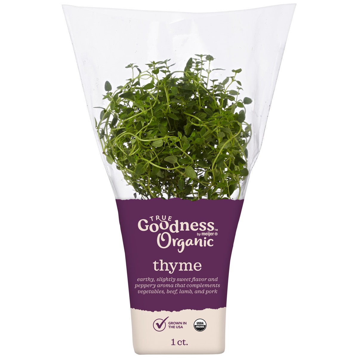 slide 1 of 5, True Goodness Organic Potted Thyme 4", 4 in