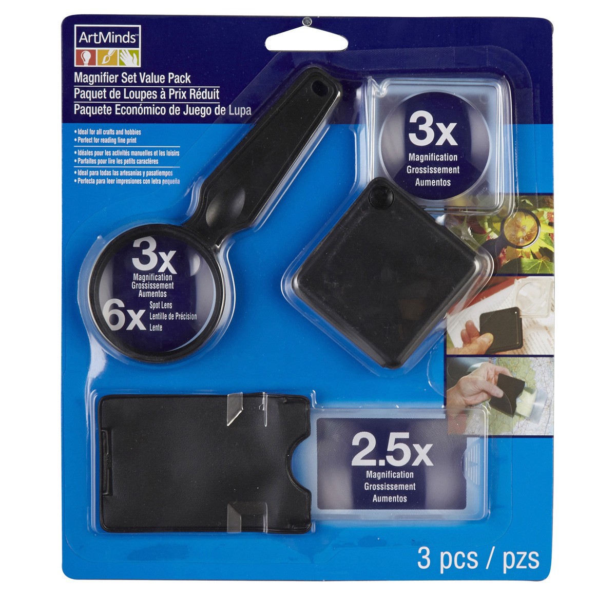 slide 4 of 4, Magnifier Set Value Pack By Loops & Threads, 1 ct