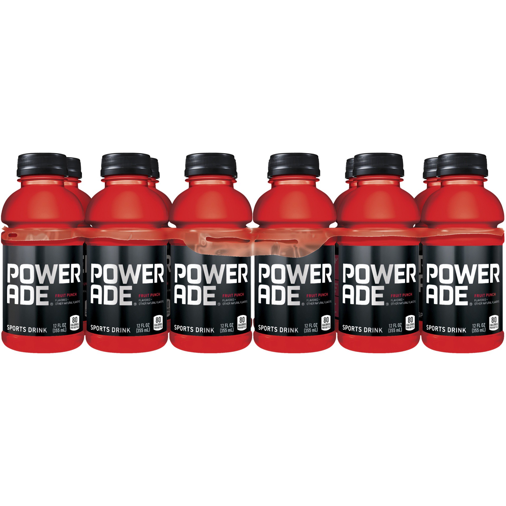 slide 8 of 8, POWERADE Fruit Punch, ION4 Electrolyte Enhanced Fruit Flavored Sports Drink w/ Vitamins B3, B6, and B12, Replenish Sodium, Calcium, Potassium, Magnesium, 12 fl oz, 12 Pack, 144 fl oz