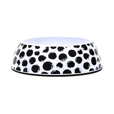 slide 1 of 1, Woof and Whiskers Non-skid Melamine Pet Bowl Ink Dots, 1 ct