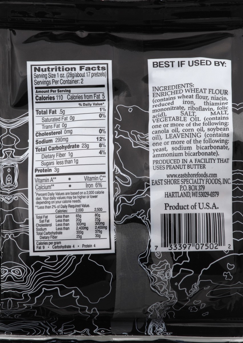 slide 4 of 6, East Shore Pretzels 2 oz, 2 oz