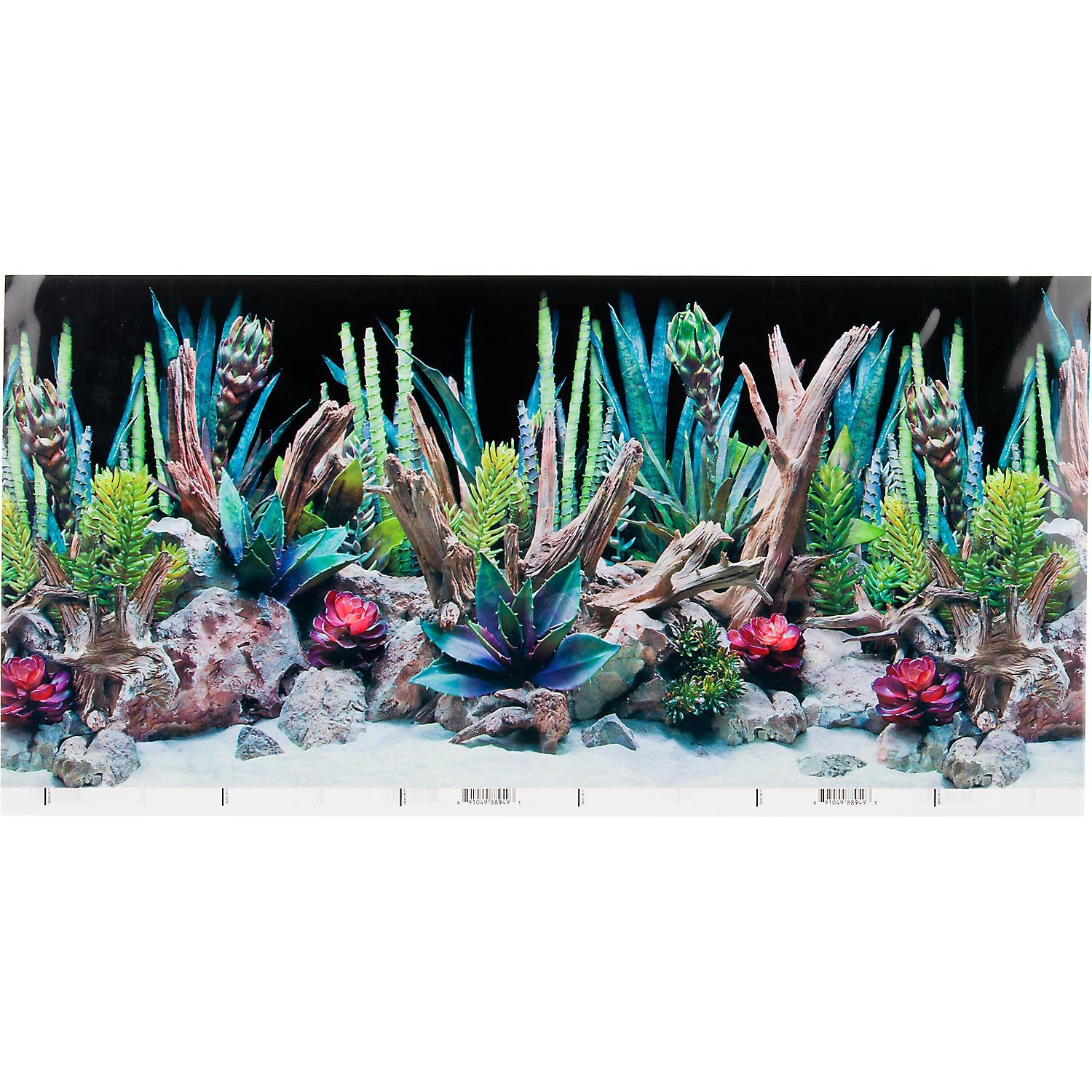 slide 1 of 1, SeaView Double-Sided Desert Dream & Deep Flora Terrarium Background, MED