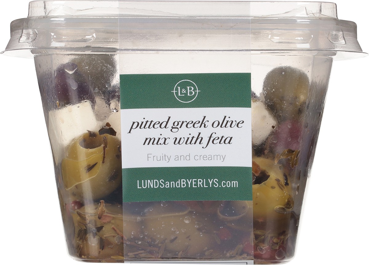 slide 7 of 14, Lunds & Byerlys Imported Greek Pitted Olive Mix with Feta 7.4 oz, 7.4 oz