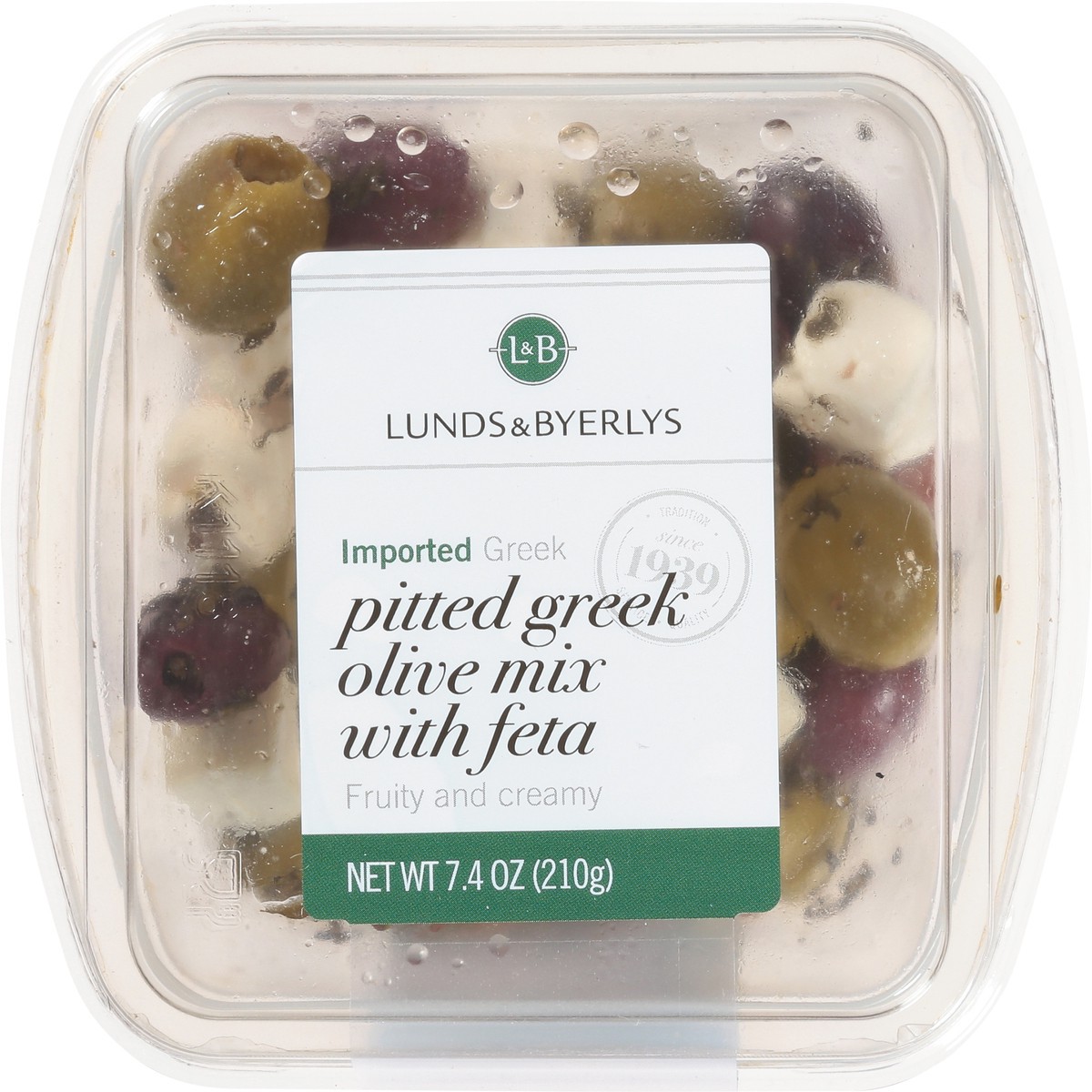 slide 9 of 14, Lunds & Byerlys Imported Greek Pitted Olive Mix with Feta 7.4 oz, 7.4 oz