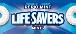 LIFE SAVERS Pep-O-Mint Hard Candy Single Size Rolls, Mints, Bulk Peppermints, Hard Candies, .84 Ounce, 20-Count Box