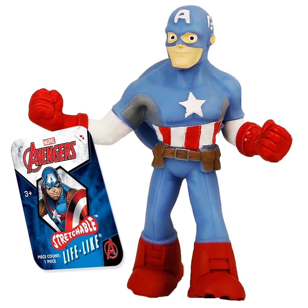 slide 1 of 1, Ja-Ru Marvel Avengers Captain America Stretchable Life-Like Toy, 1 ct