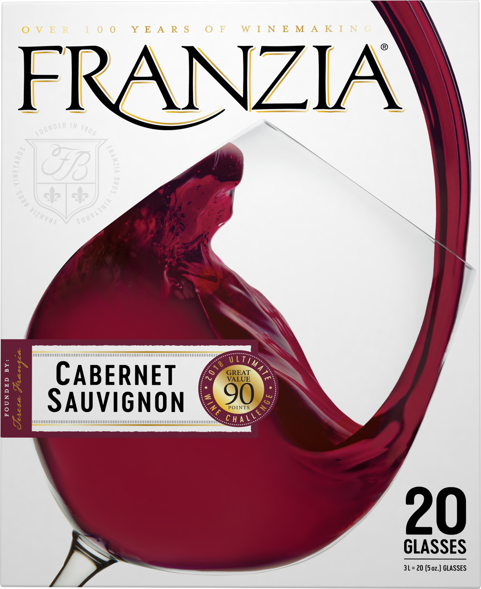 slide 2 of 4, Franzia Cabernet Sauvignon, 3 liter