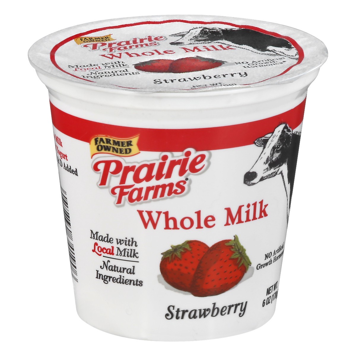 slide 2 of 9, Prairie Farms Whole Milk Blended Strawberry Yogurt 6 oz, 6 oz