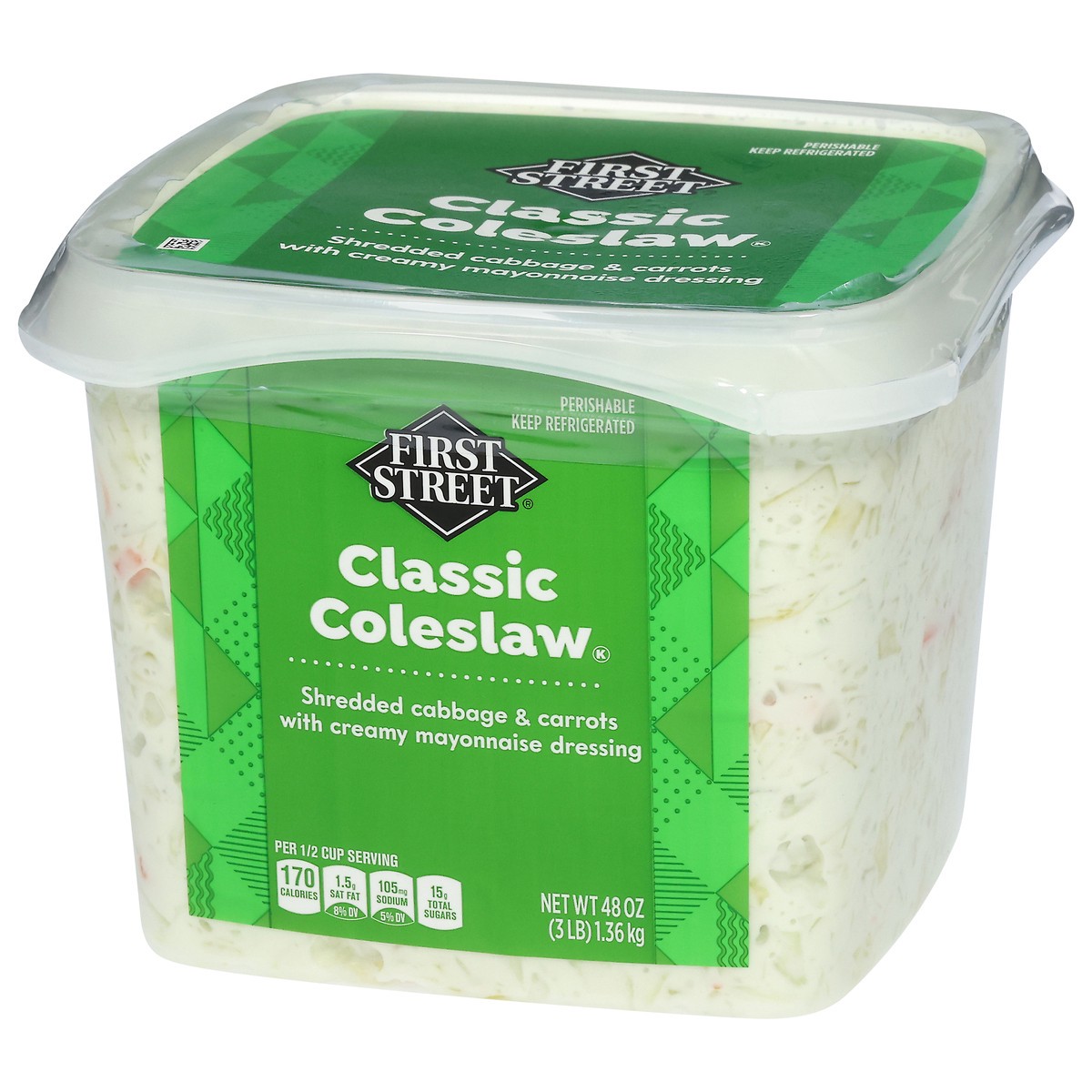 slide 3 of 4, First Street Coleslaw, 3 lb