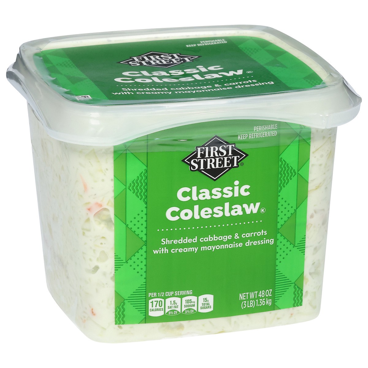slide 2 of 4, First Street Coleslaw, 3 lb