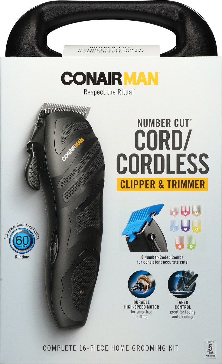 slide 2 of 11, ConairMan Cord/Crodless Number Cut Clipper & Trimmer 1 ea, 1 ct