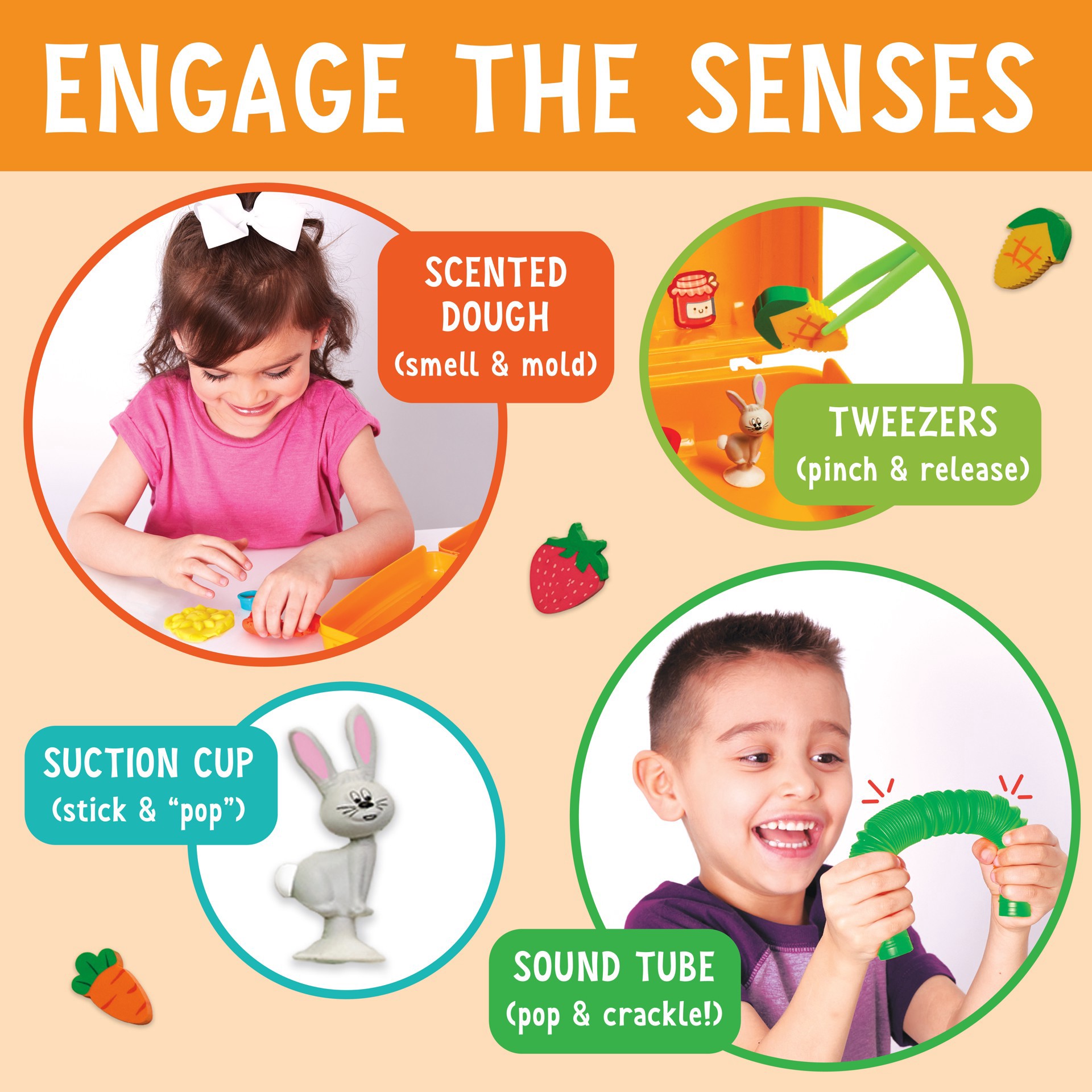 slide 4 of 10, Faber-Castell Creativity For Kids Sensory On The Go Farmer's Market Play Kit, 2.75 in x 10.25 in x 8.5 in