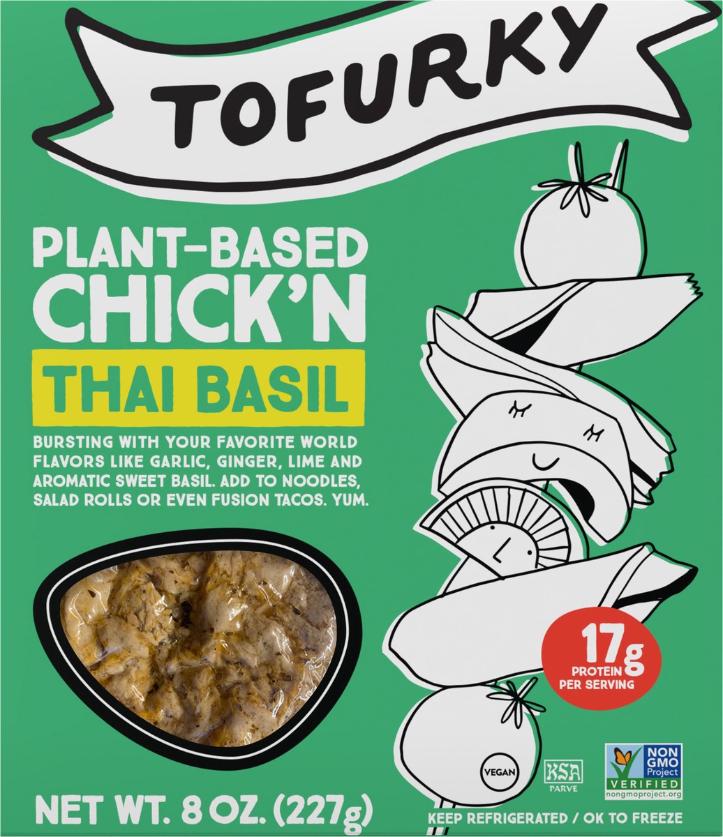 slide 2 of 4, Tofurky Thai Basil Chick'n, 8 oz