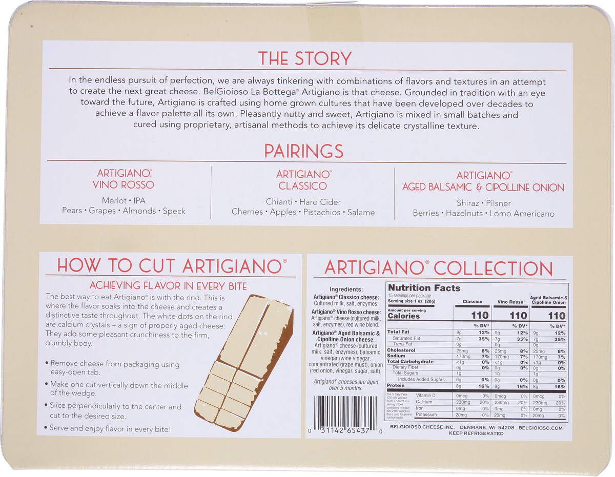 slide 3 of 9, BelGioioso Belg Artig 3Pk Cheese Board, 5 oz