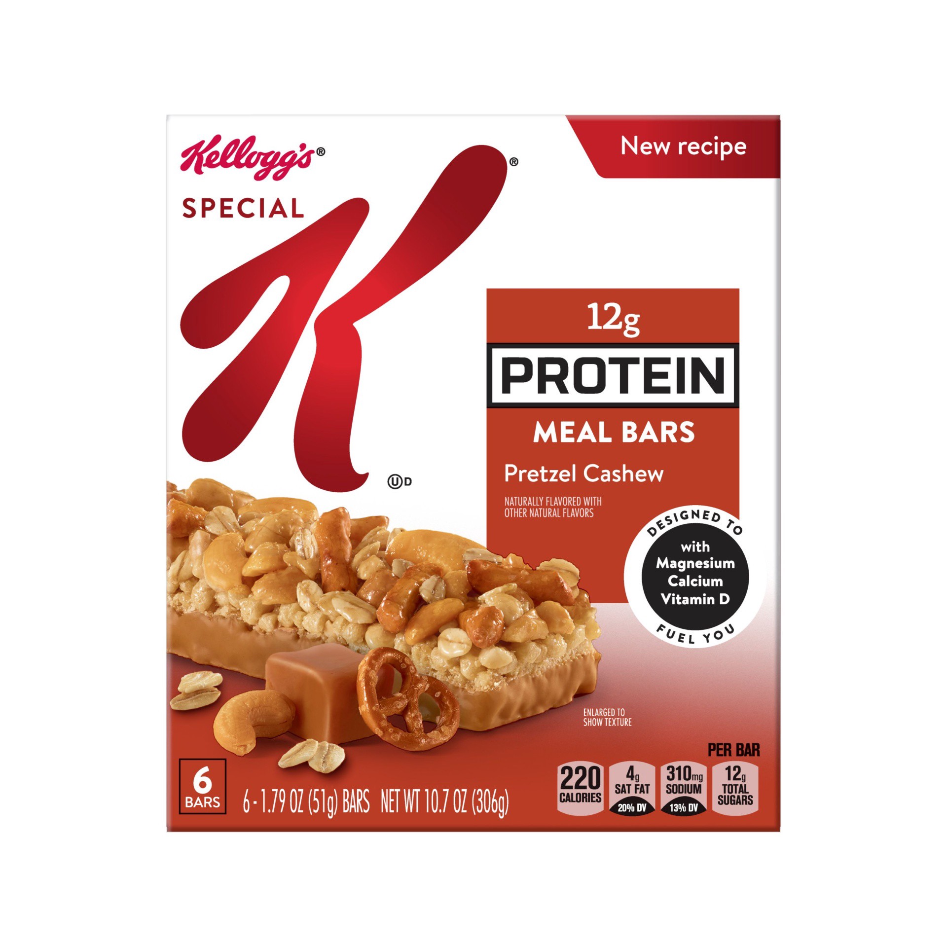 slide 4 of 7, Special K Pretzel Cashew Meal Bar, 6 ct