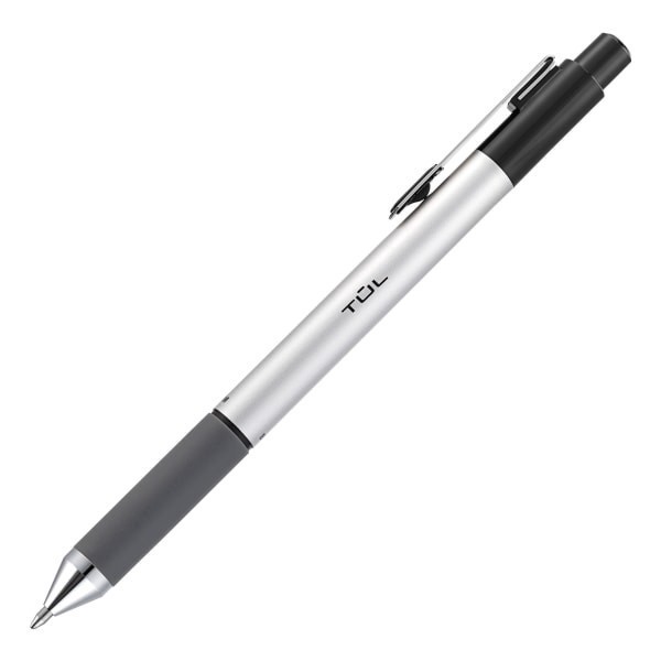 slide 4 of 4, TUL Retractable Ballpoint Pens, Medium Point, 1.0 Mm, Silver Barrels, Assorted Inks, Pack Of 4 Pens, 4 ct