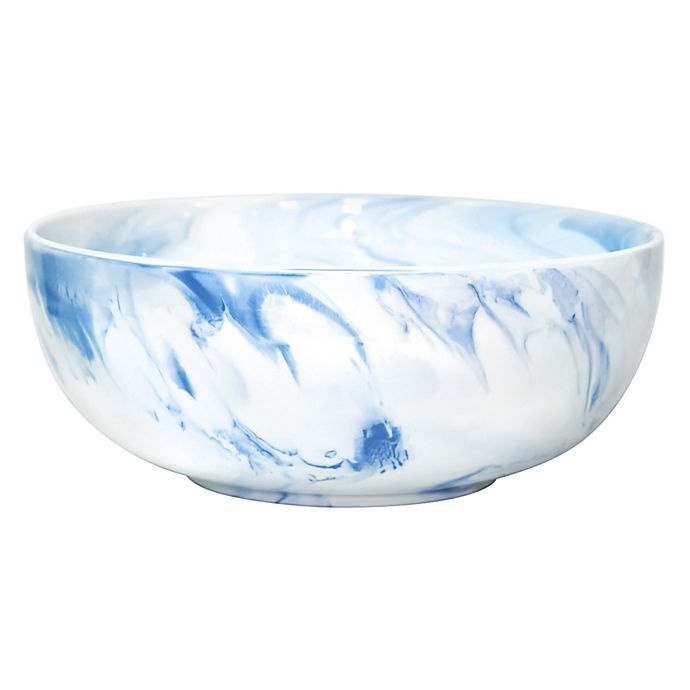 slide 1 of 2, Artisanal Kitchen Supply Coupe Marbleized Serving Bowl - Blue, 10 in