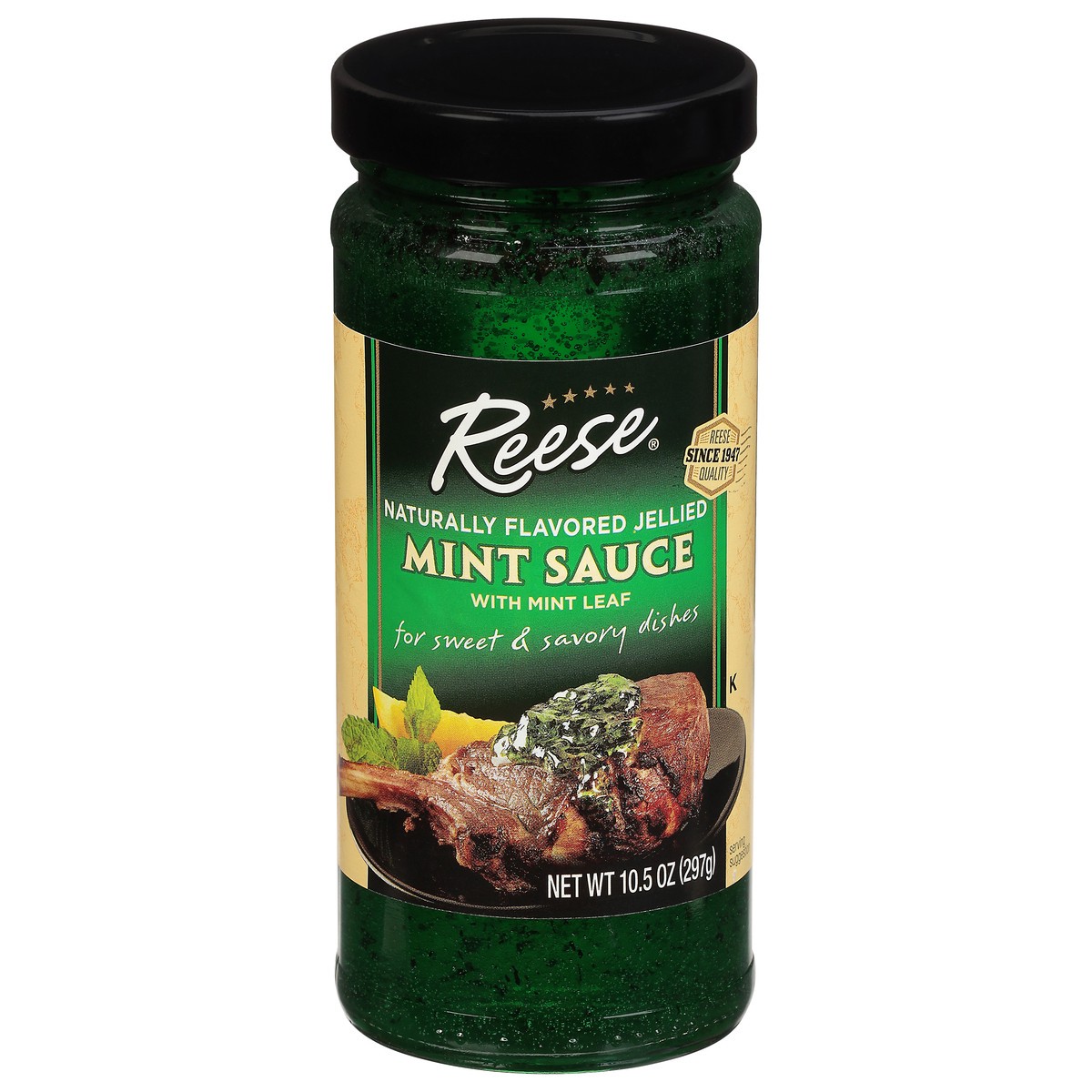 slide 5 of 11, Reese Jellied Mint Sauce with Mint Leaves 10.4 oz, 10.4 oz