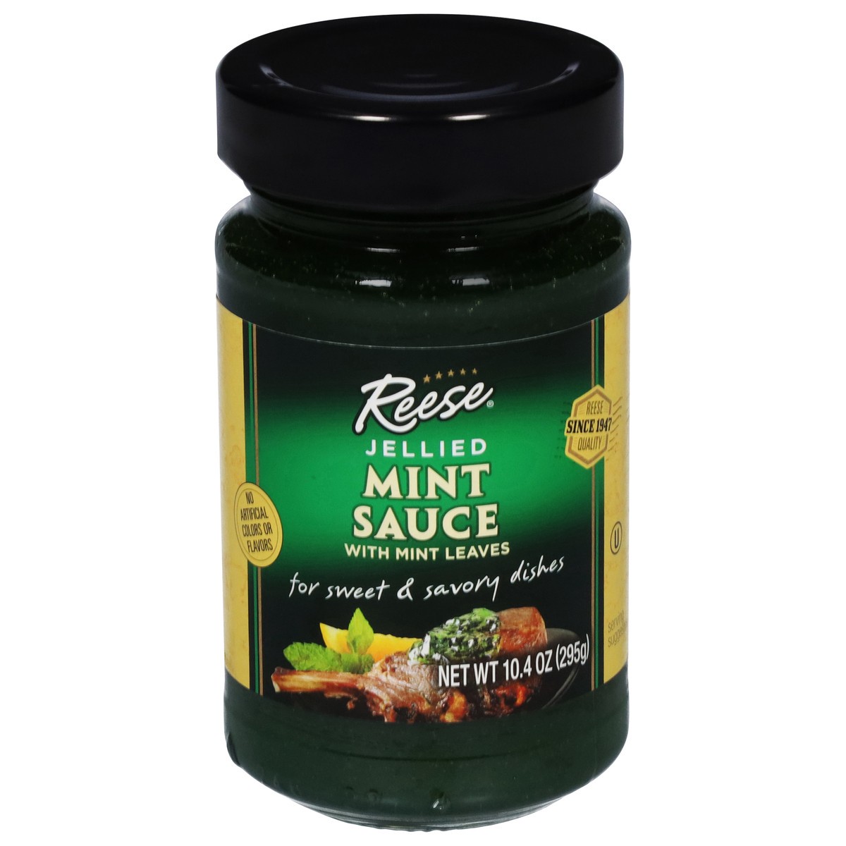 slide 1 of 11, Reese Jellied Mint Sauce with Mint Leaves 10.4 oz, 10.4 oz