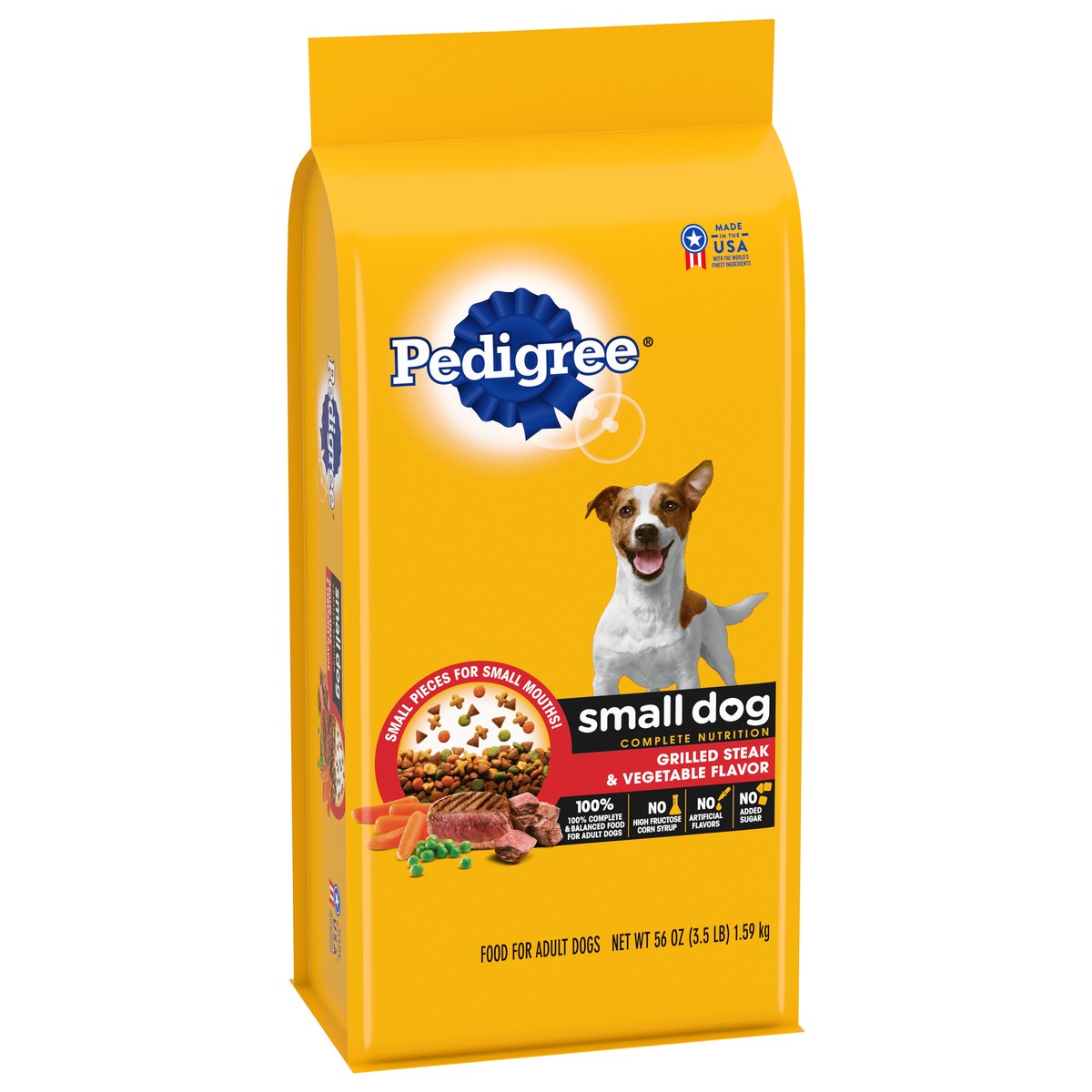 slide 9 of 9, Pedigree Small Dog Grilled Steak & Vegetable Flavor Dog Food 56 oz, 56 oz