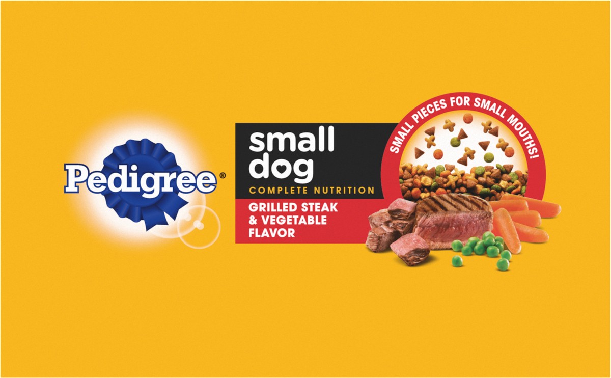 slide 5 of 9, Pedigree Small Dog Grilled Steak & Vegetable Flavor Dog Food 56 oz, 56 oz