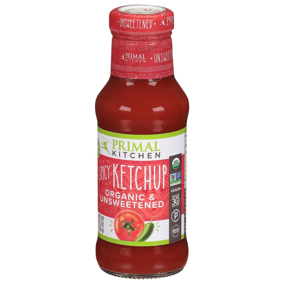 slide 5 of 9, Primal Kitchen Organic & Unsweetened Spicy Ketchup 11.3 oz, 11.3 oz