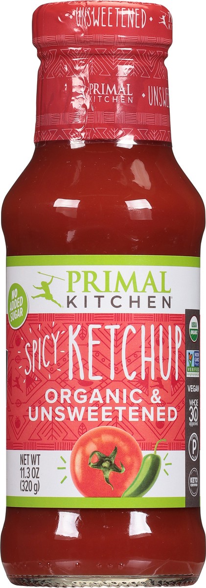 slide 7 of 9, Primal Kitchen Organic & Unsweetened Spicy Ketchup 11.3 oz, 11.3 oz