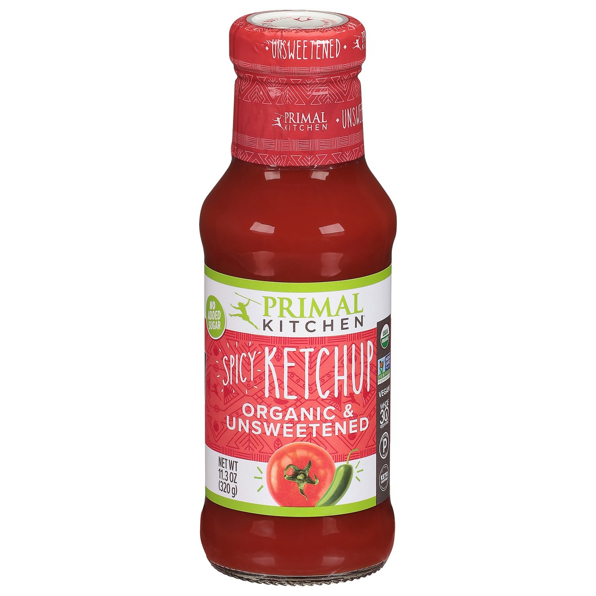 slide 1 of 9, Primal Kitchen Organic & Unsweetened Spicy Ketchup 11.3 oz, 11.3 oz