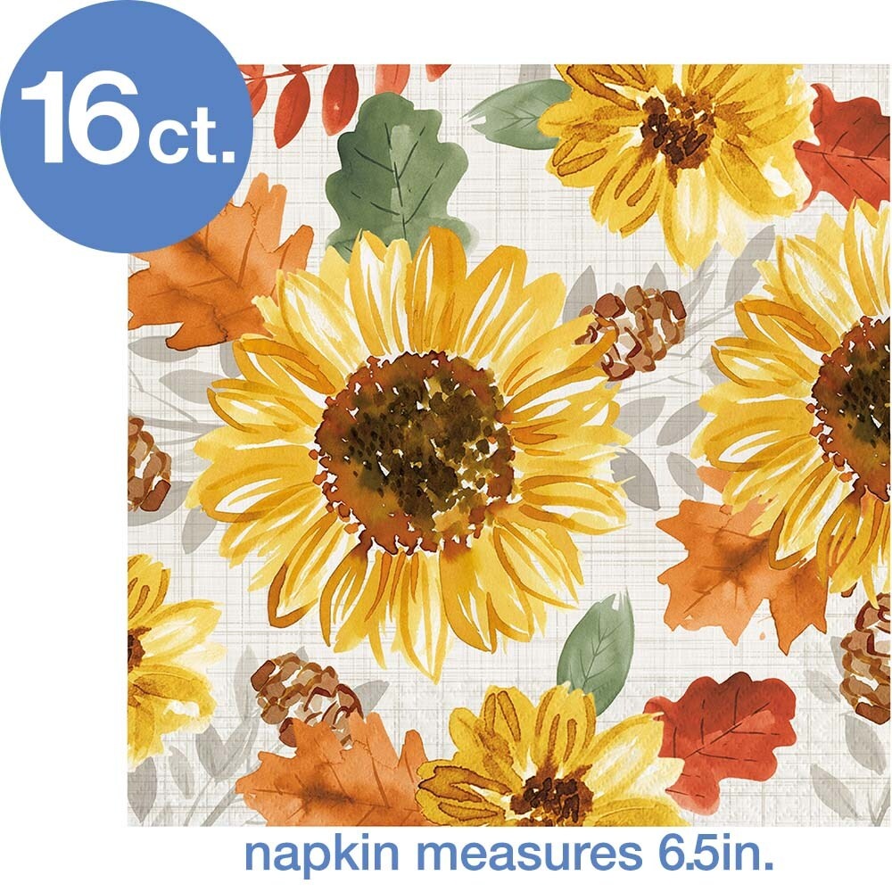 slide 1 of 1, Creative Converting Fall Foliage Paper Lunch Napkins, 16 ct