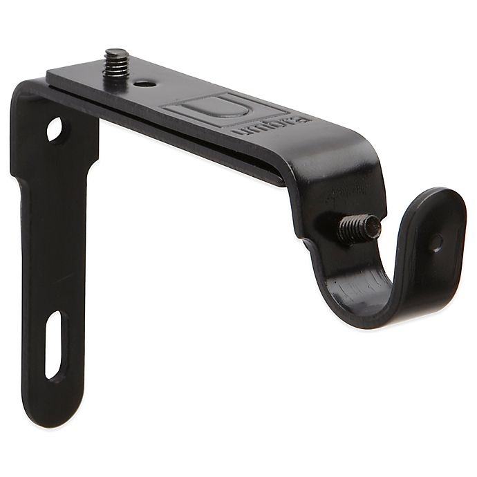 slide 1 of 1, Umbra Drapery Rod Brackets - Black, 2 ct