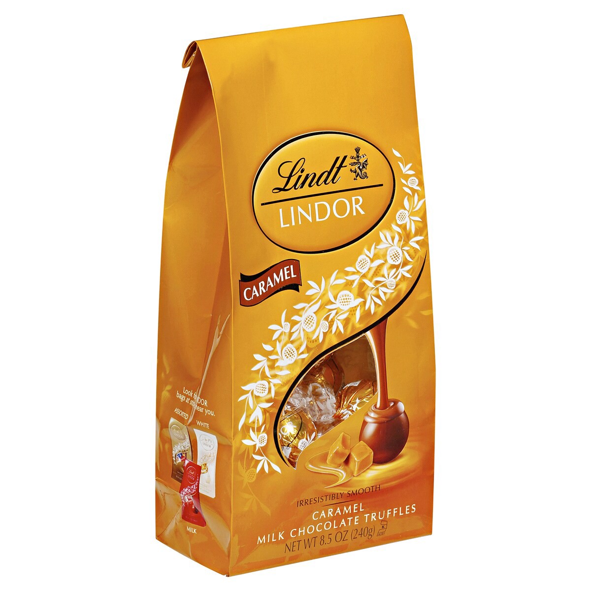 slide 4 of 6, Lindt Lindor Caramel Milk Chocolate Truffles, 8.5 oz