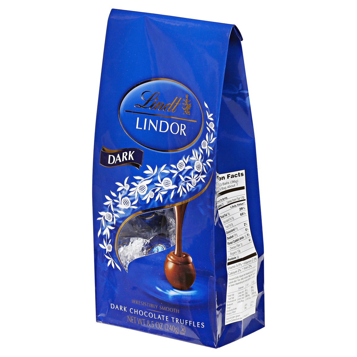 slide 4 of 6, Lindt Lindor Dark Chocolate Truffles, 8.5 oz