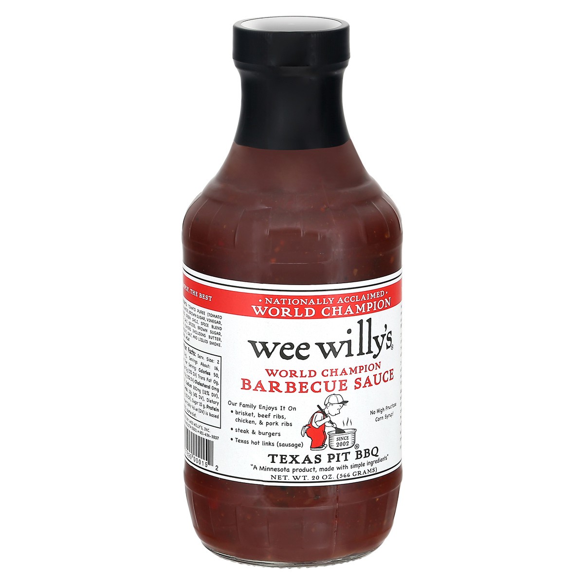 slide 2 of 9, Wee Willy's Texas Pit Bbq Sauce, 20 fl oz