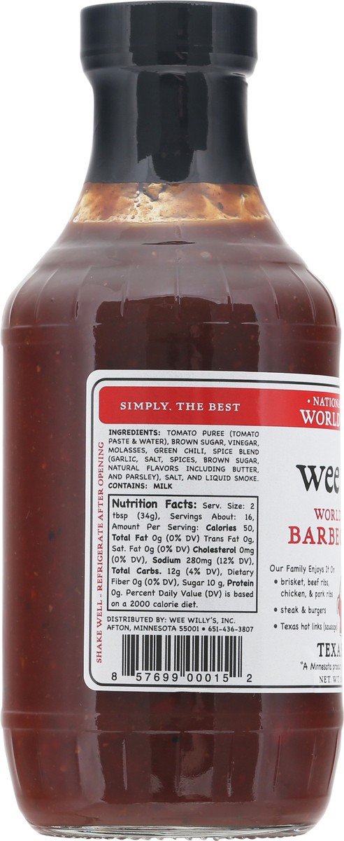 slide 7 of 9, Wee Willy's Texas Pit Bbq Sauce, 20 fl oz