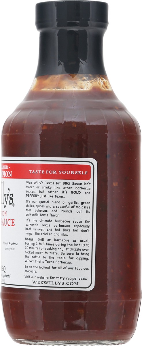 slide 8 of 9, Wee Willy's Texas Pit Bbq Sauce, 20 fl oz