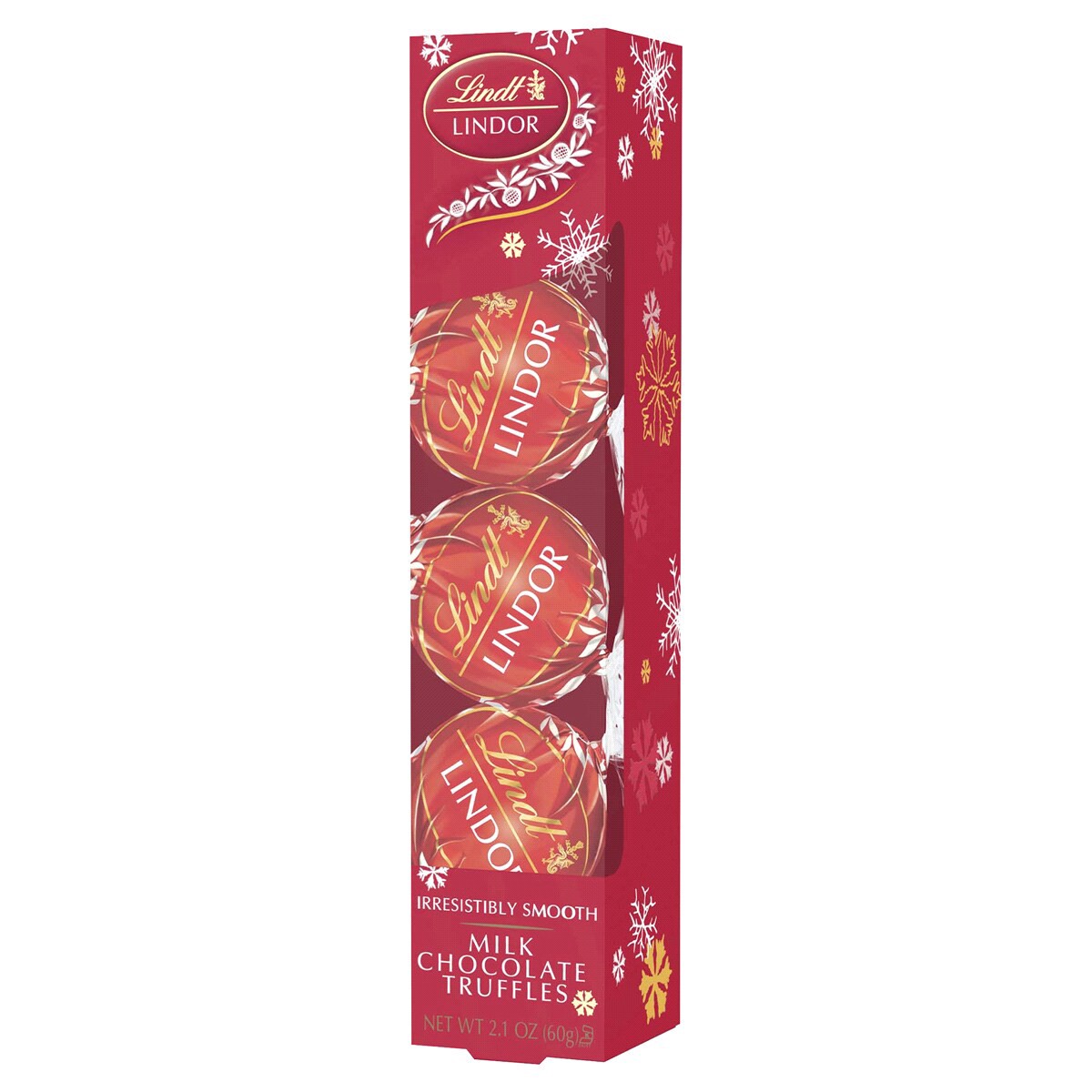 slide 10 of 13, Lindt LINDOR Holiday Milk Chocolate Candy Truffles Favor Gift, 2.1 oz., 2.10 oz