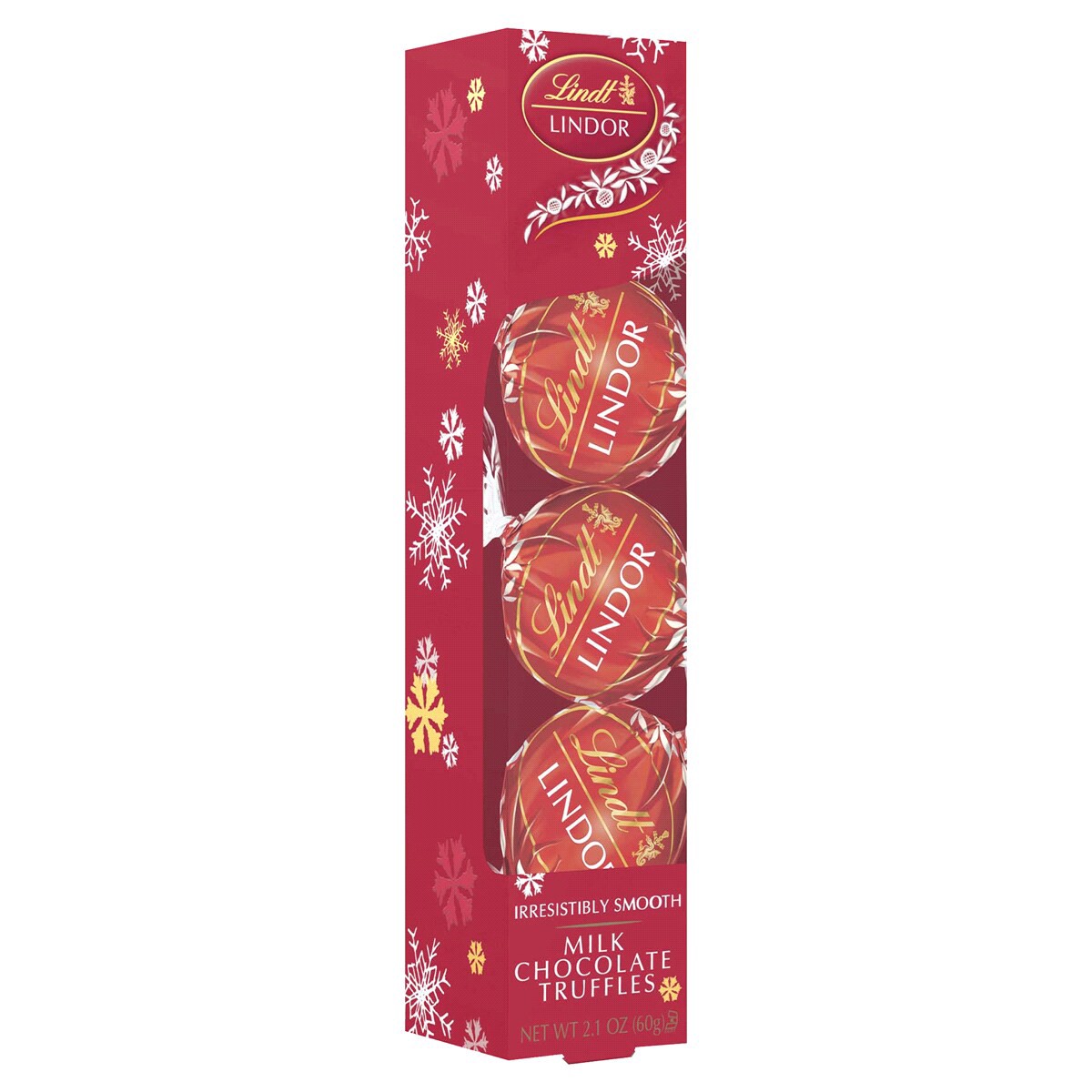 slide 12 of 13, Lindt LINDOR Holiday Milk Chocolate Candy Truffles Favor Gift, 2.1 oz., 2.10 oz