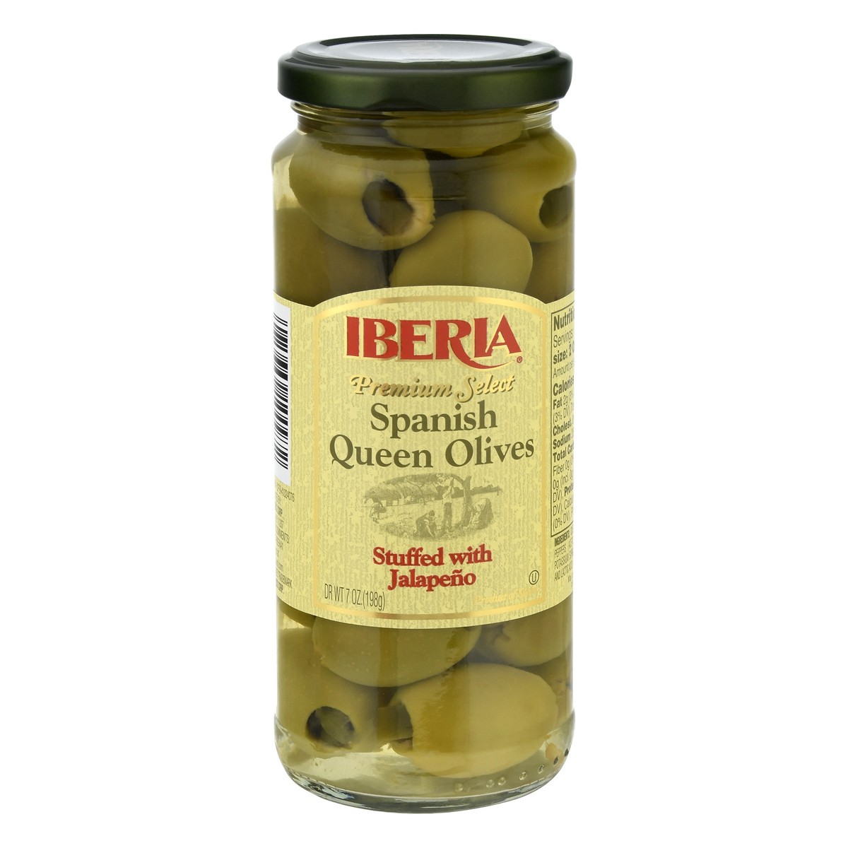 slide 10 of 13, Iberia Premium Spanish Queen Olives Stuffed With JalapeГ±o, 7 oz