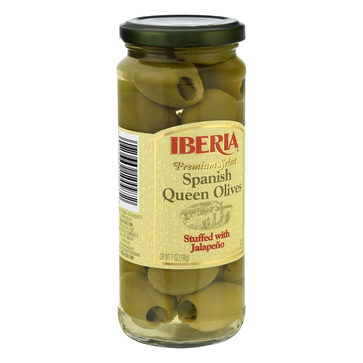 slide 11 of 13, Iberia Premium Spanish Queen Olives Stuffed With JalapeГ±o, 7 oz