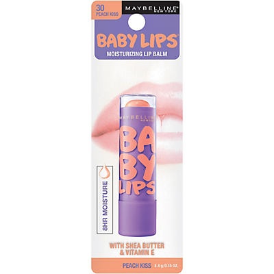 slide 1 of 1, Maybelline New York Baby Lips Moisturizing Lip Balm Peach Kiss, 0.15 oz