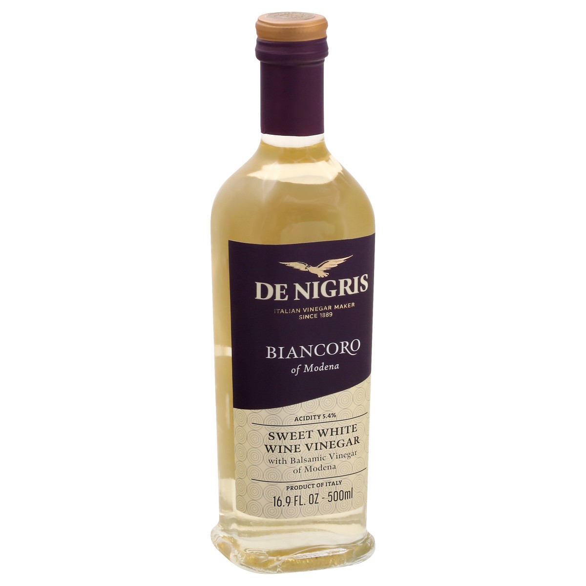slide 4 of 9, De Nigris Biancoro of Modena Sweet White Wine Vinegar - 16.9 fl oz, 16.9 fl oz
