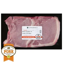 Lunds & Byerlys Duroc Premium All-Natural Pork Bone-In Thick Cut Center Rib Chops