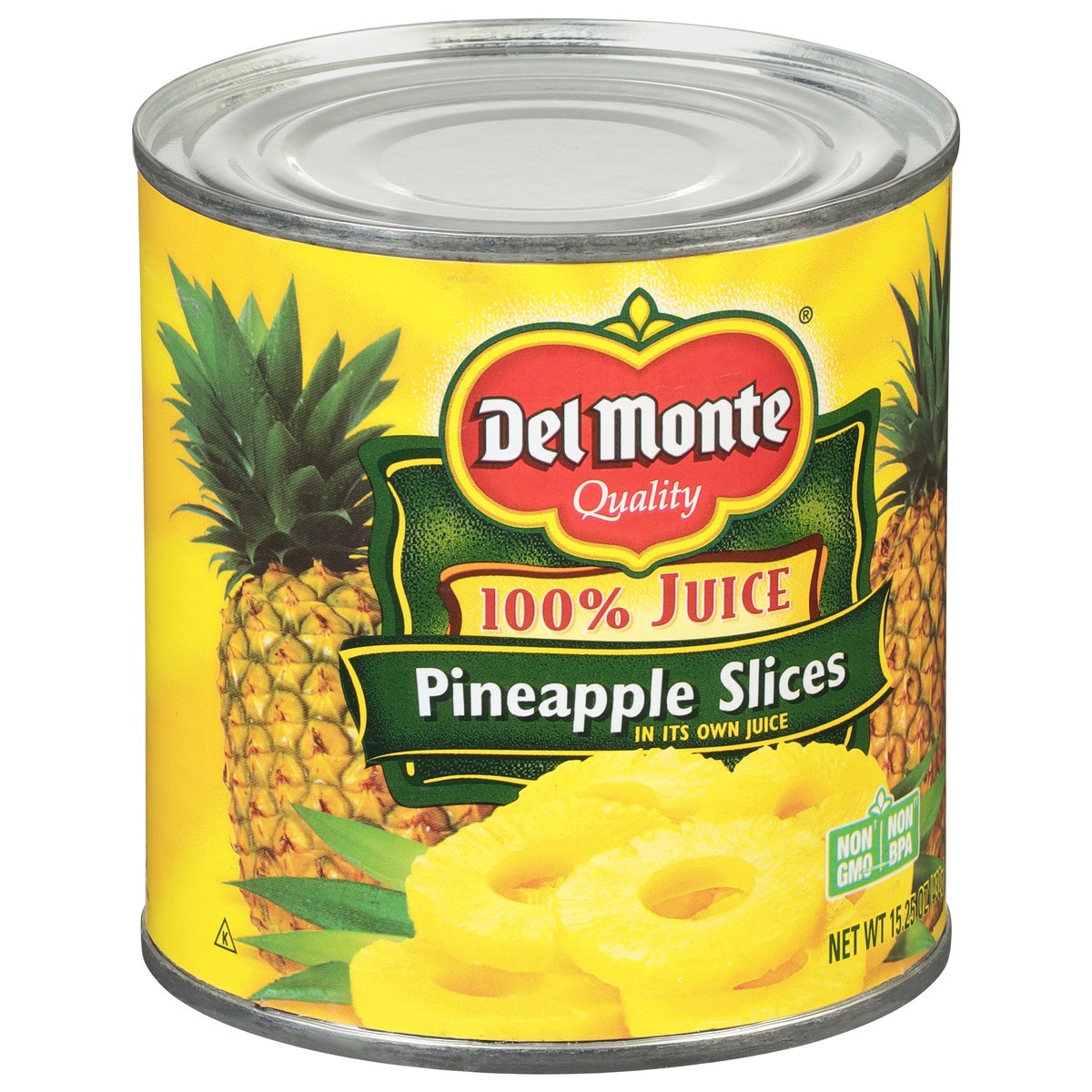 slide 2 of 9, Del Monte 100% Juice Pineapple Slices 15.25 oz, 15.25 oz