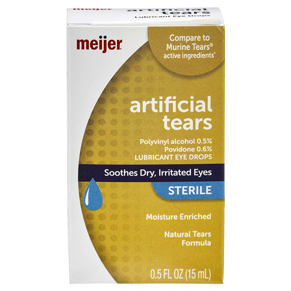 slide 1 of 1, Meijer Sterile Artificial Tears, 0.5 fl oz