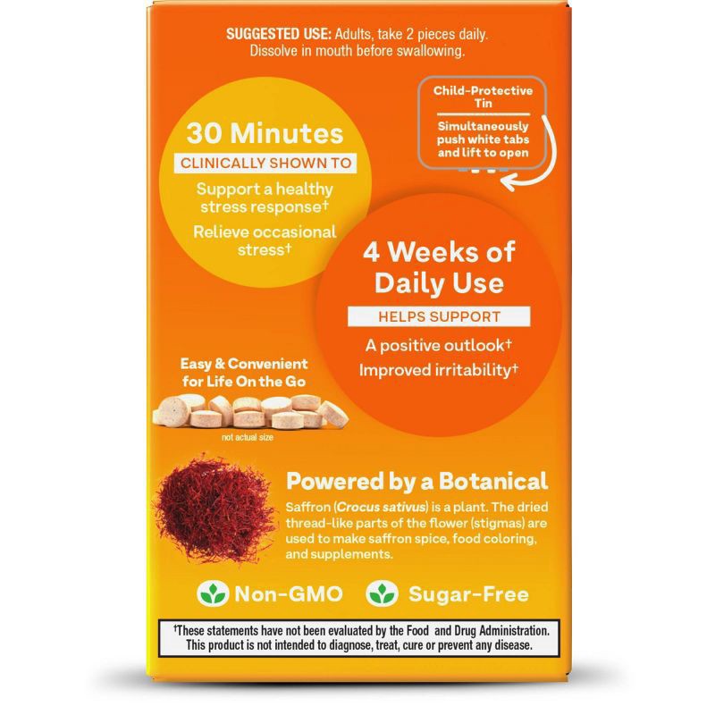 slide 2 of 4, Natrol Quick Balance Mints, Relieve Occasional Stress Supplement, 30 Orange Mango Saffron-Flavored, 30 ct