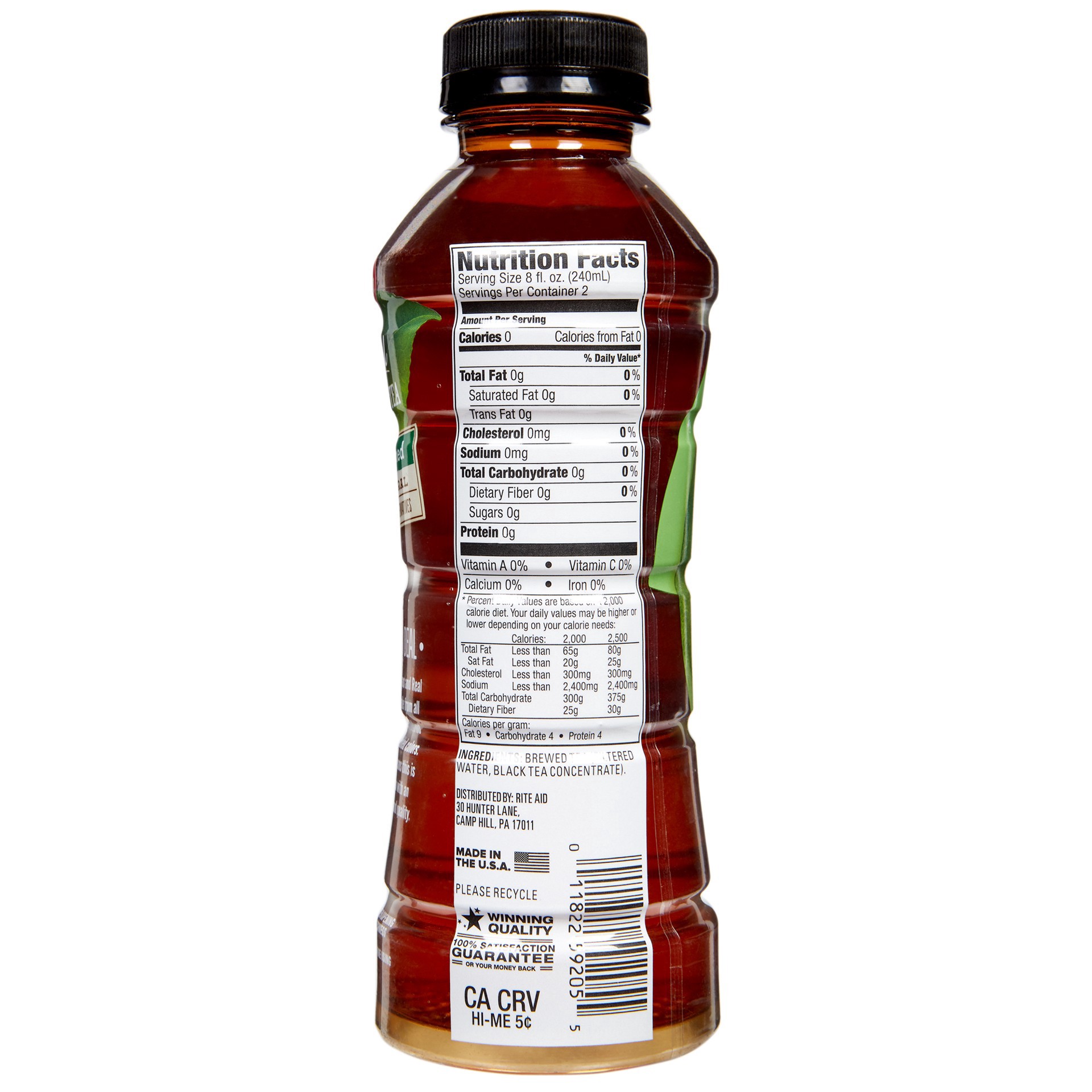 slide 3 of 3, Big Win Real Brewed Tea, Unsweetened- 16 oz, 16 oz